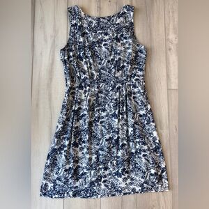 Navy and White Floral Dress